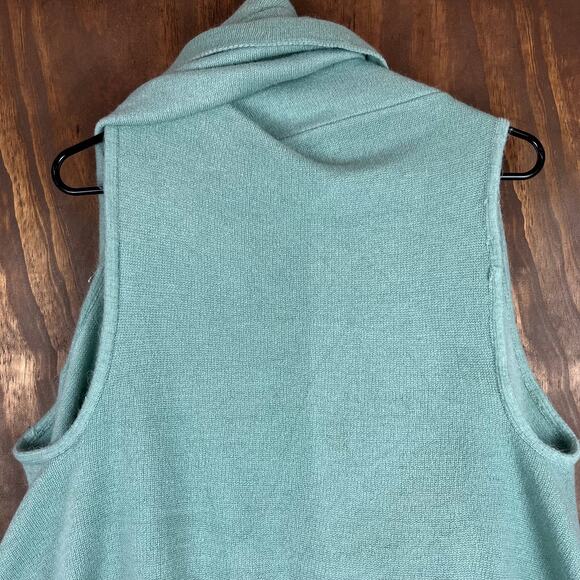 Anthropologie Look By M Womens Shawl Teal Everyday Cape Cardigan One Size - Picture 8 of 9